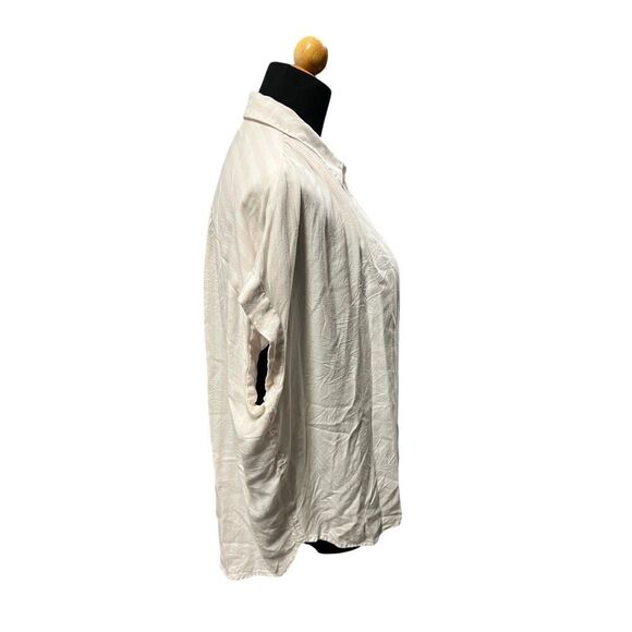 MADEWELL PINK AND CREAM BUTTON DOWN SHIRT SIZE MEDIUM - Picture 5 of 6